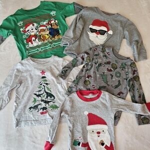 Toddler Boy Christmas Shirt Bundle 12-24 Months